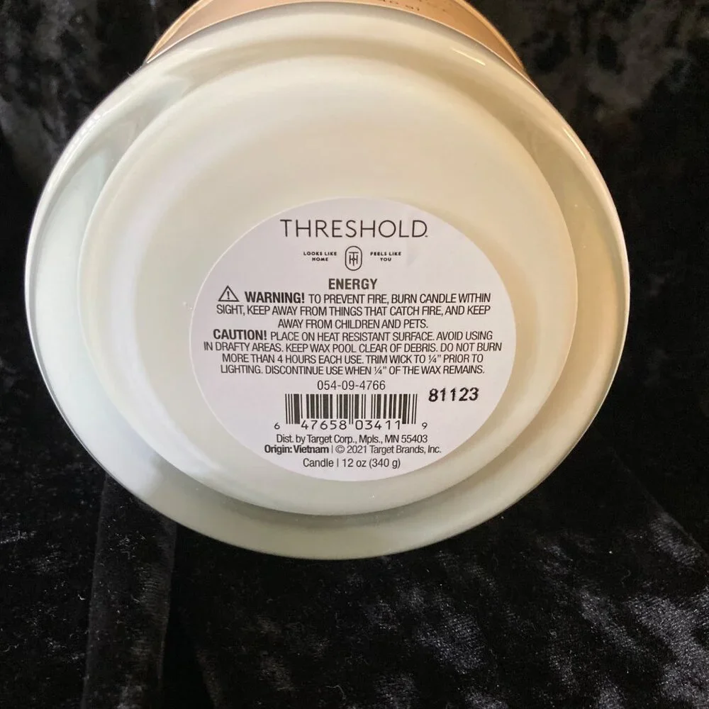 Threshold Energy Cedar & Orange 3 Wick Candle 12oz‎ NWT